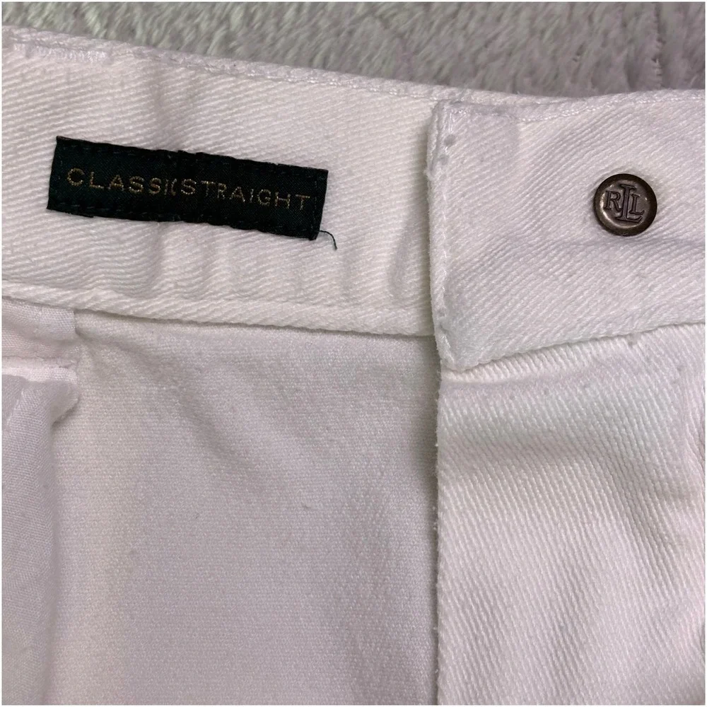 Lauren Ralph Lauren Women Jeans‎ Sz 16 White Classic Straight Leg 209110643
